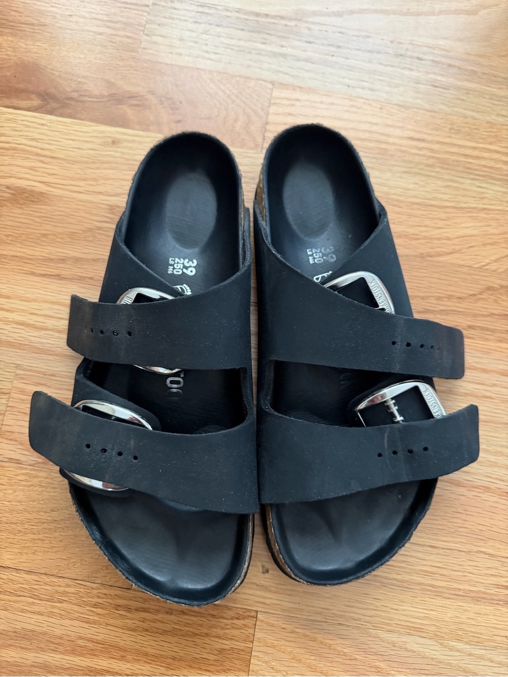 Birkenstock Arizona Big Buckle Sandals - Black Oiled Leather - Picture 9 of 12